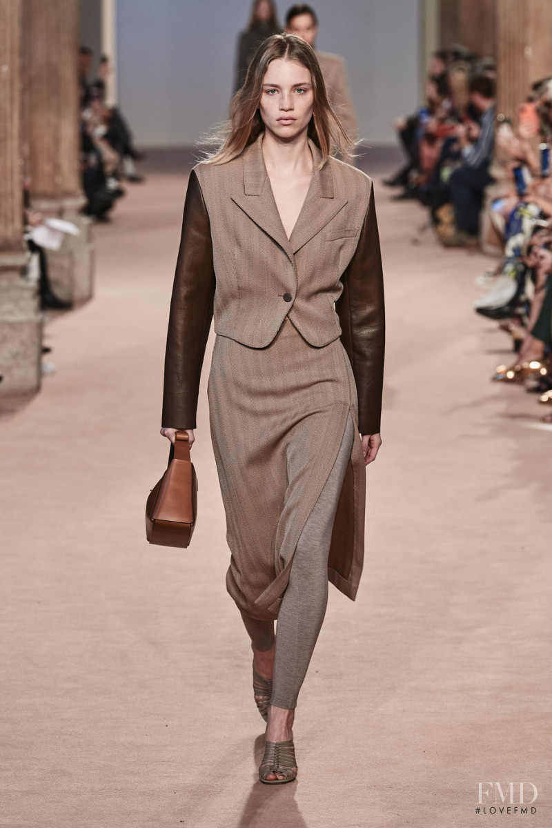 Rebecca Leigh Longendyke featured in  the Salvatore Ferragamo fashion show for Autumn/Winter 2020