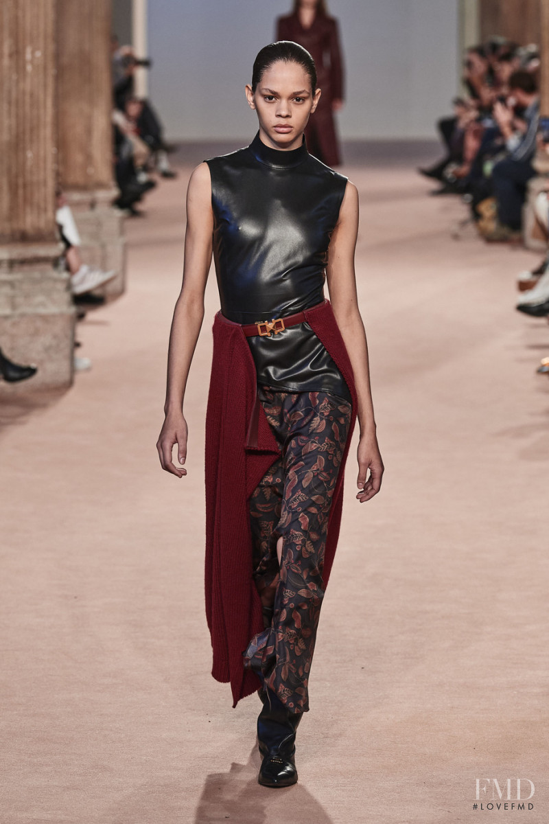 Hiandra Martinez featured in  the Salvatore Ferragamo fashion show for Autumn/Winter 2020