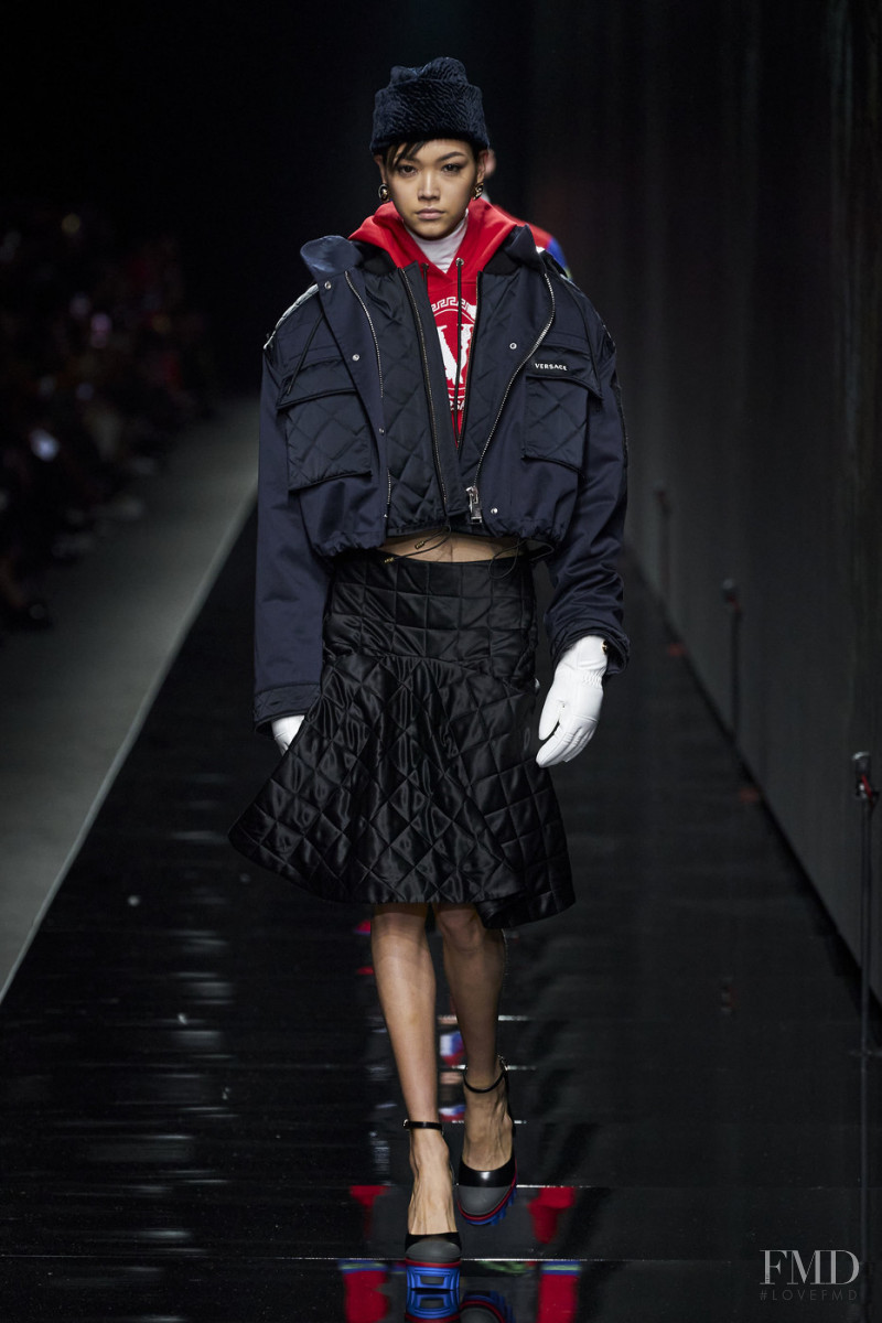 Mika Schneider featured in  the Versace fashion show for Autumn/Winter 2020