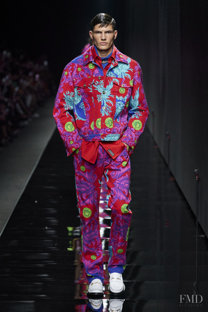 Islam Dulatov featured in  the Versace fashion show for Autumn/Winter 2020