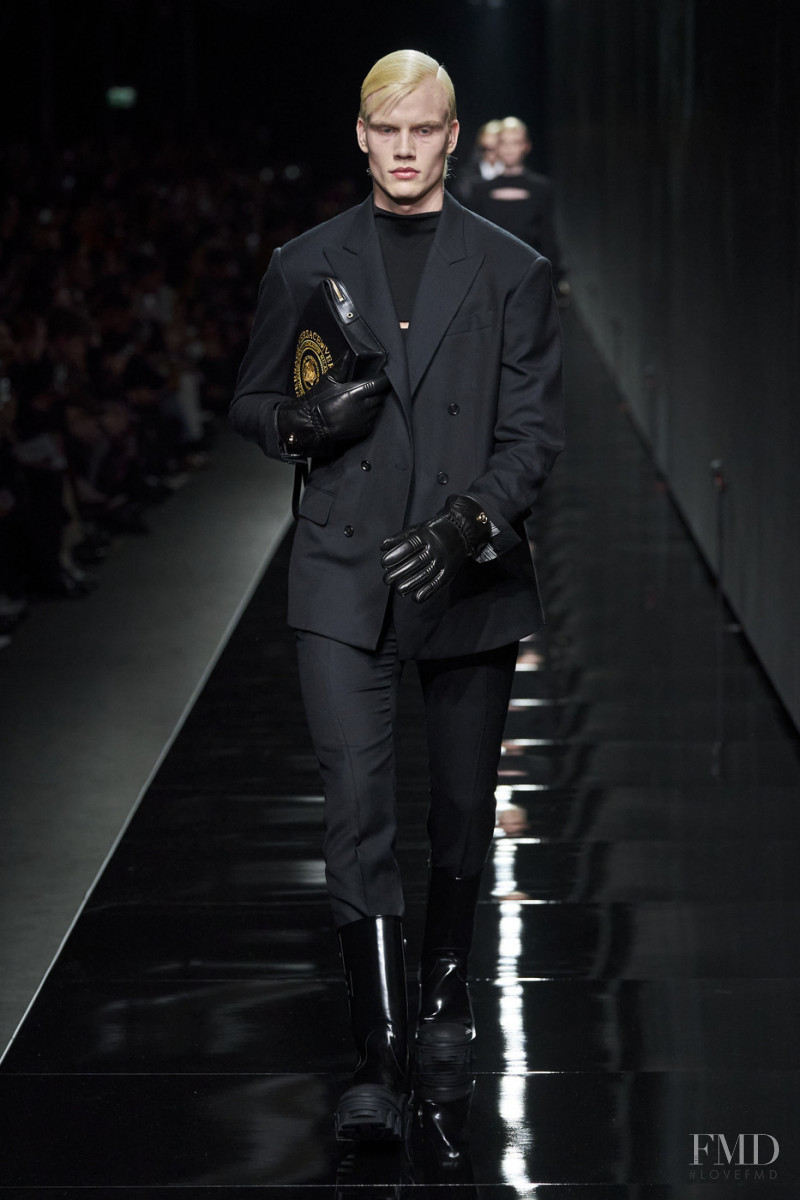 Wilhelm Samuelsson featured in  the Versace fashion show for Autumn/Winter 2020