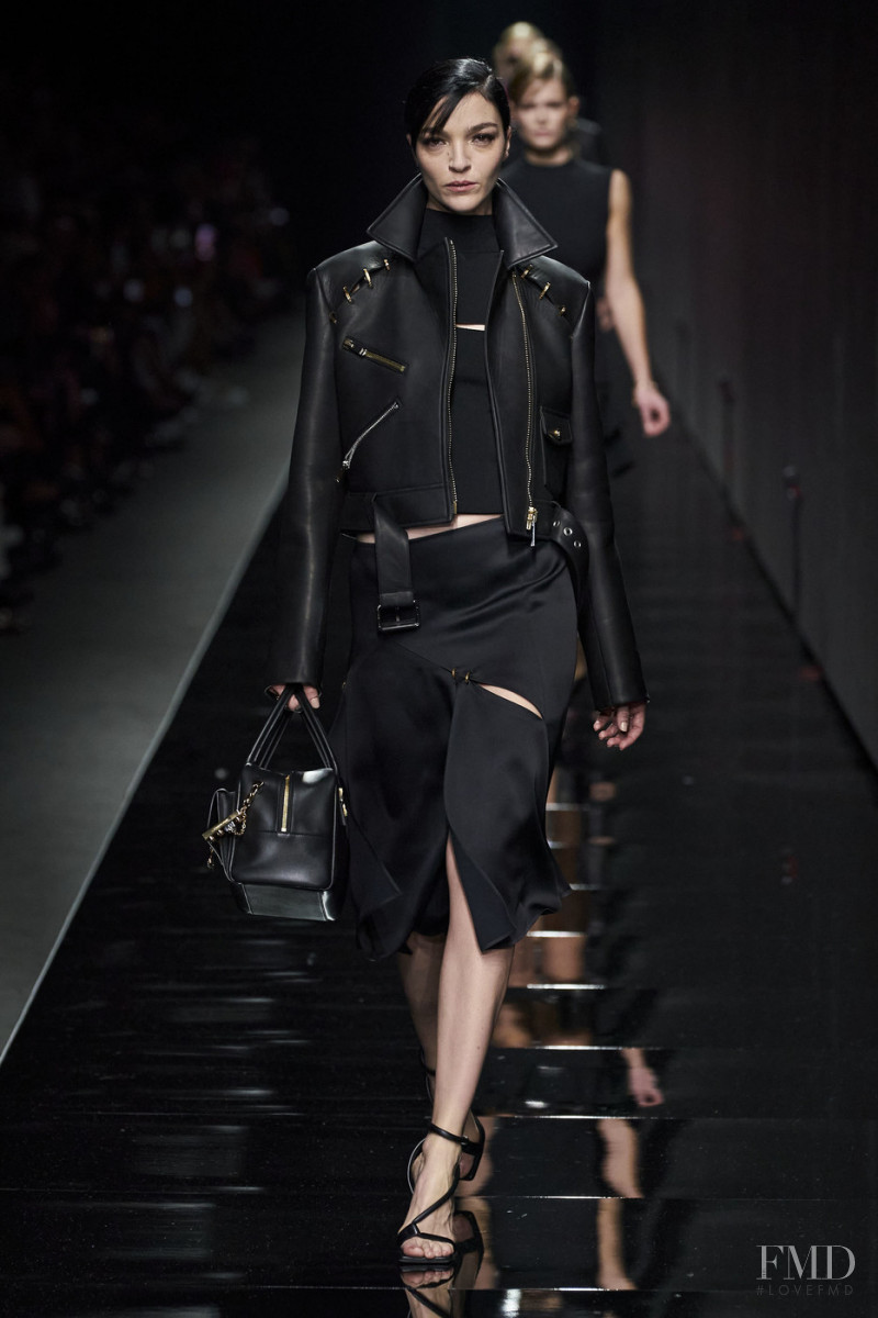 Mariacarla Boscono featured in  the Versace fashion show for Autumn/Winter 2020