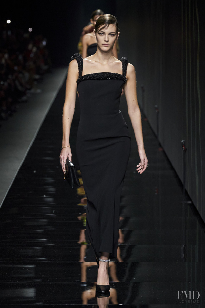 Vittoria Ceretti featured in  the Versace fashion show for Autumn/Winter 2020