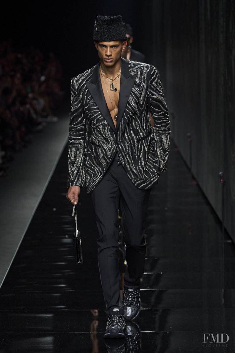 Jonas Barros featured in  the Versace fashion show for Autumn/Winter 2020