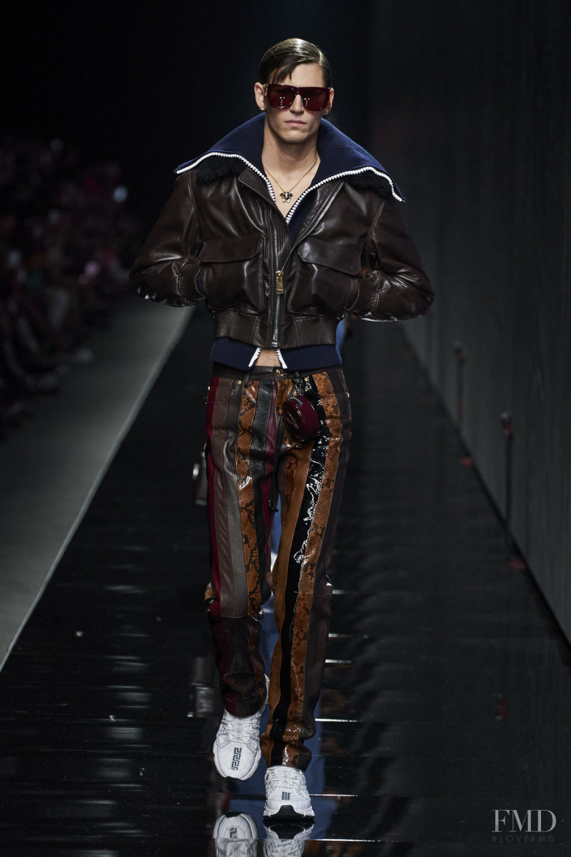 Justin Eric Martin featured in  the Versace fashion show for Autumn/Winter 2020