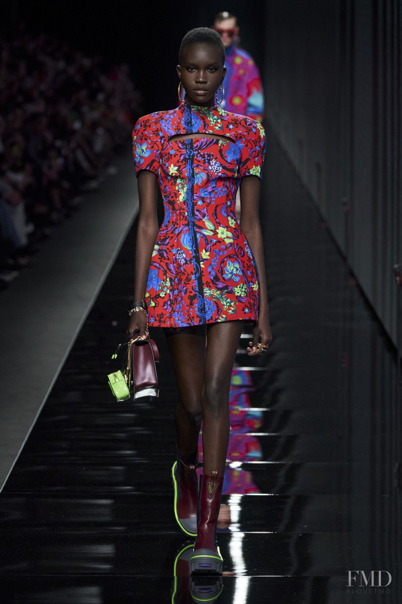 Achenrin Madit featured in  the Versace fashion show for Autumn/Winter 2020