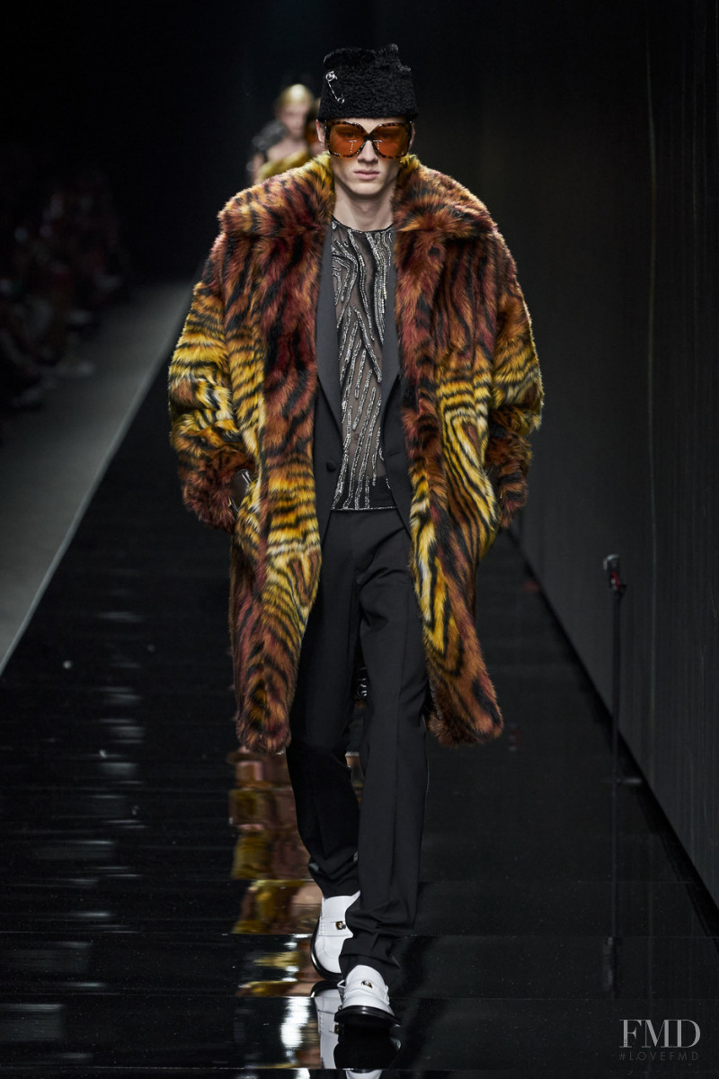 Braien Vaiksaar featured in  the Versace fashion show for Autumn/Winter 2020