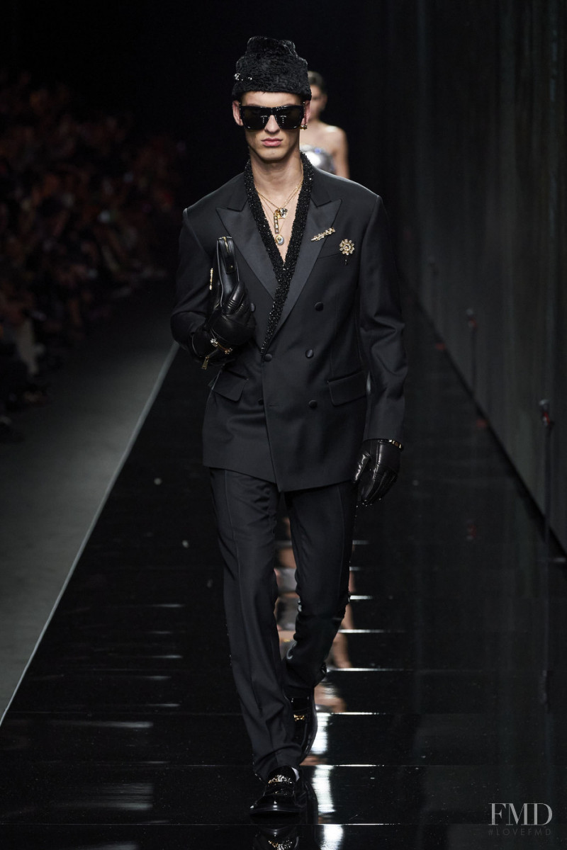 David Trulik featured in  the Versace fashion show for Autumn/Winter 2020