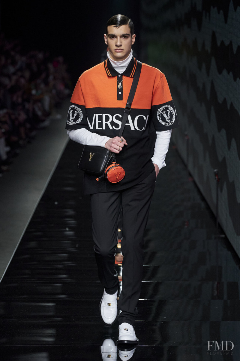 Vuk Zivkovic featured in  the Versace fashion show for Autumn/Winter 2020