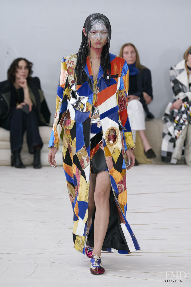 Ning Jinyi featured in  the Marni fashion show for Autumn/Winter 2020