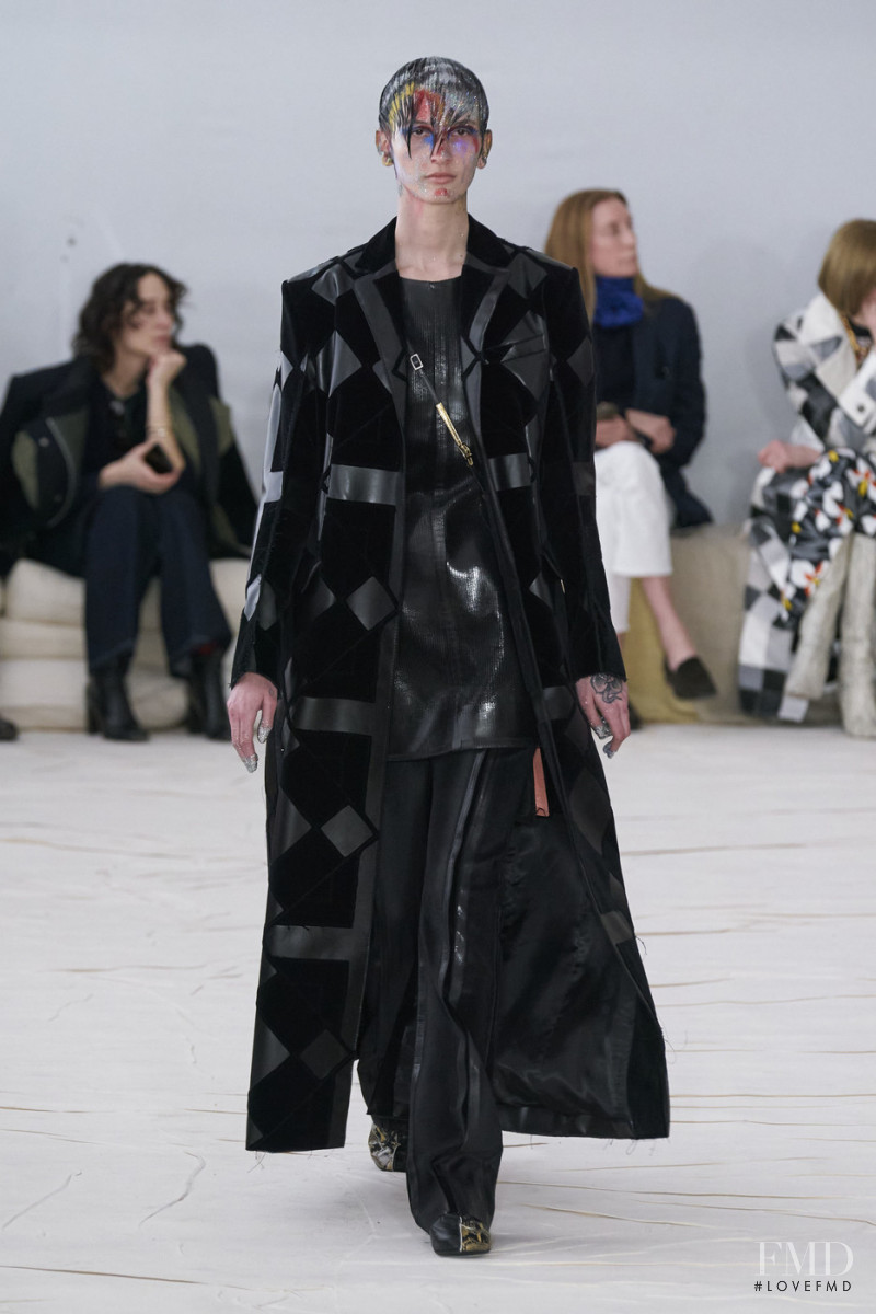 Juno Mitchell featured in  the Marni fashion show for Autumn/Winter 2020