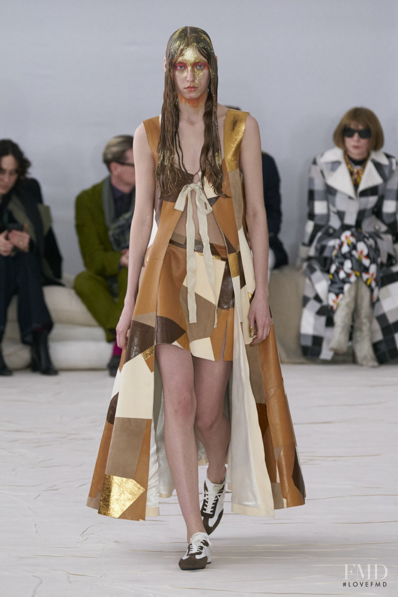Sia Vlasova featured in  the Marni fashion show for Autumn/Winter 2020