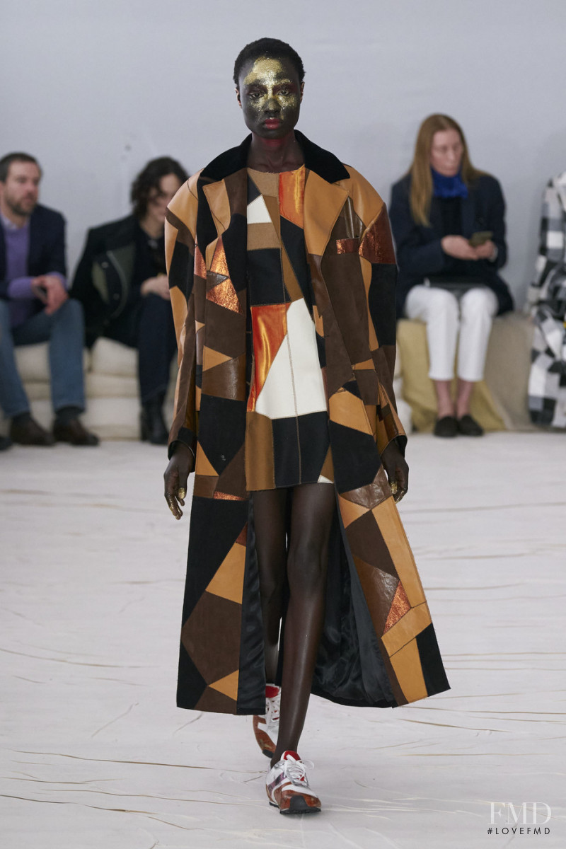 Nyagua Ruea featured in  the Marni fashion show for Autumn/Winter 2020