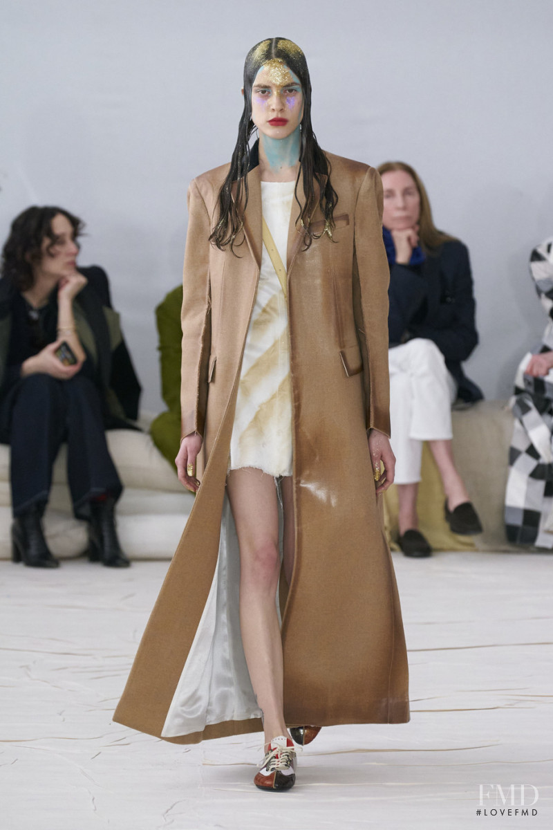 Denise Ascuet featured in  the Marni fashion show for Autumn/Winter 2020