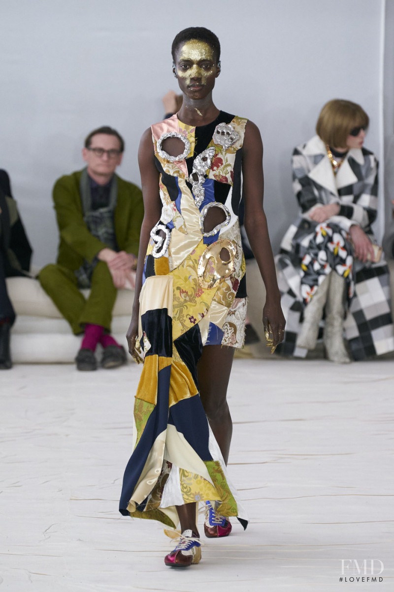 Rosalie Ndour featured in  the Marni fashion show for Autumn/Winter 2020