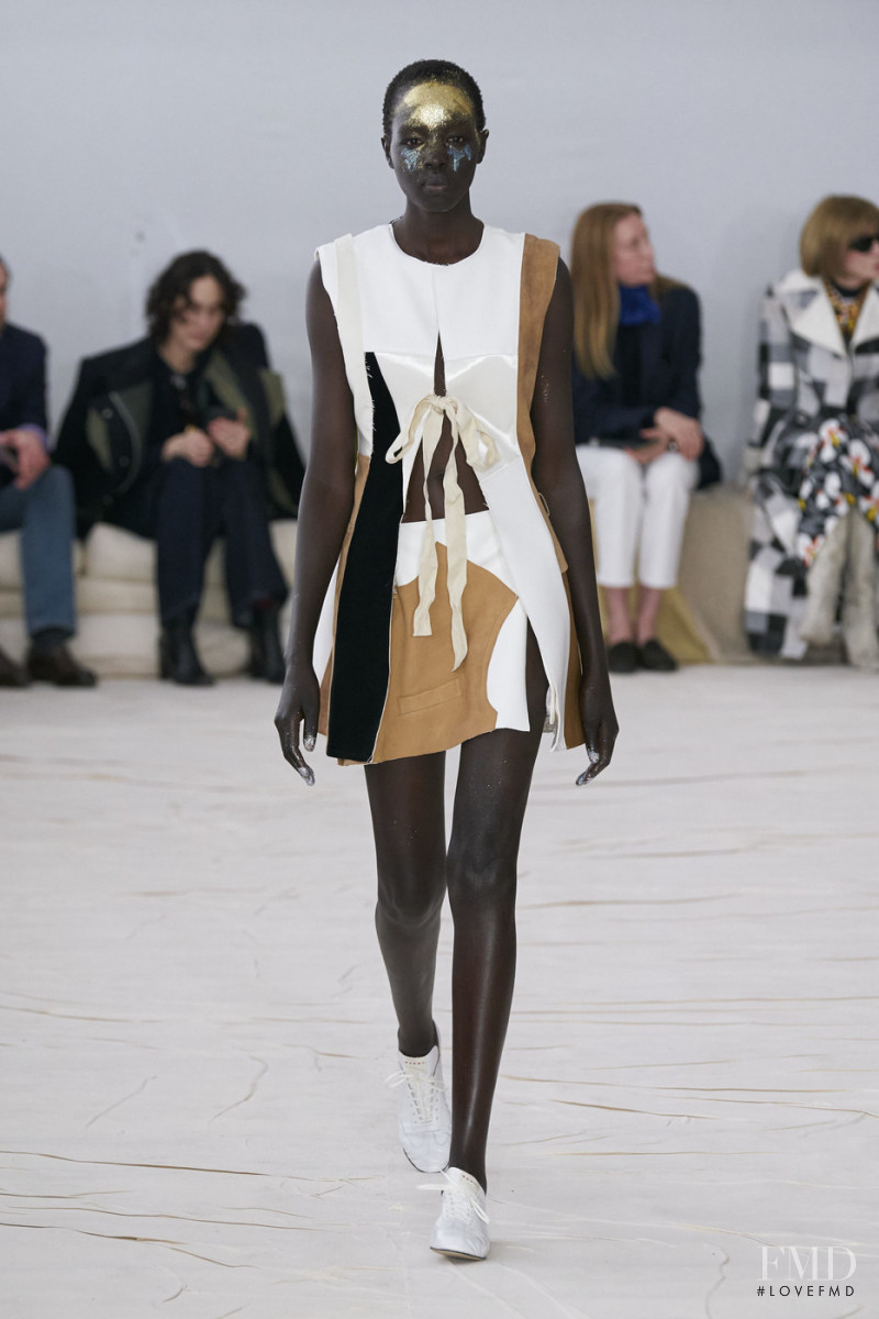 Akuol Deng Atem featured in  the Marni fashion show for Autumn/Winter 2020