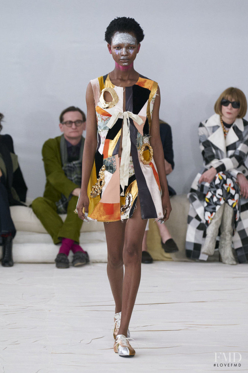 Grace Quaye featured in  the Marni fashion show for Autumn/Winter 2020