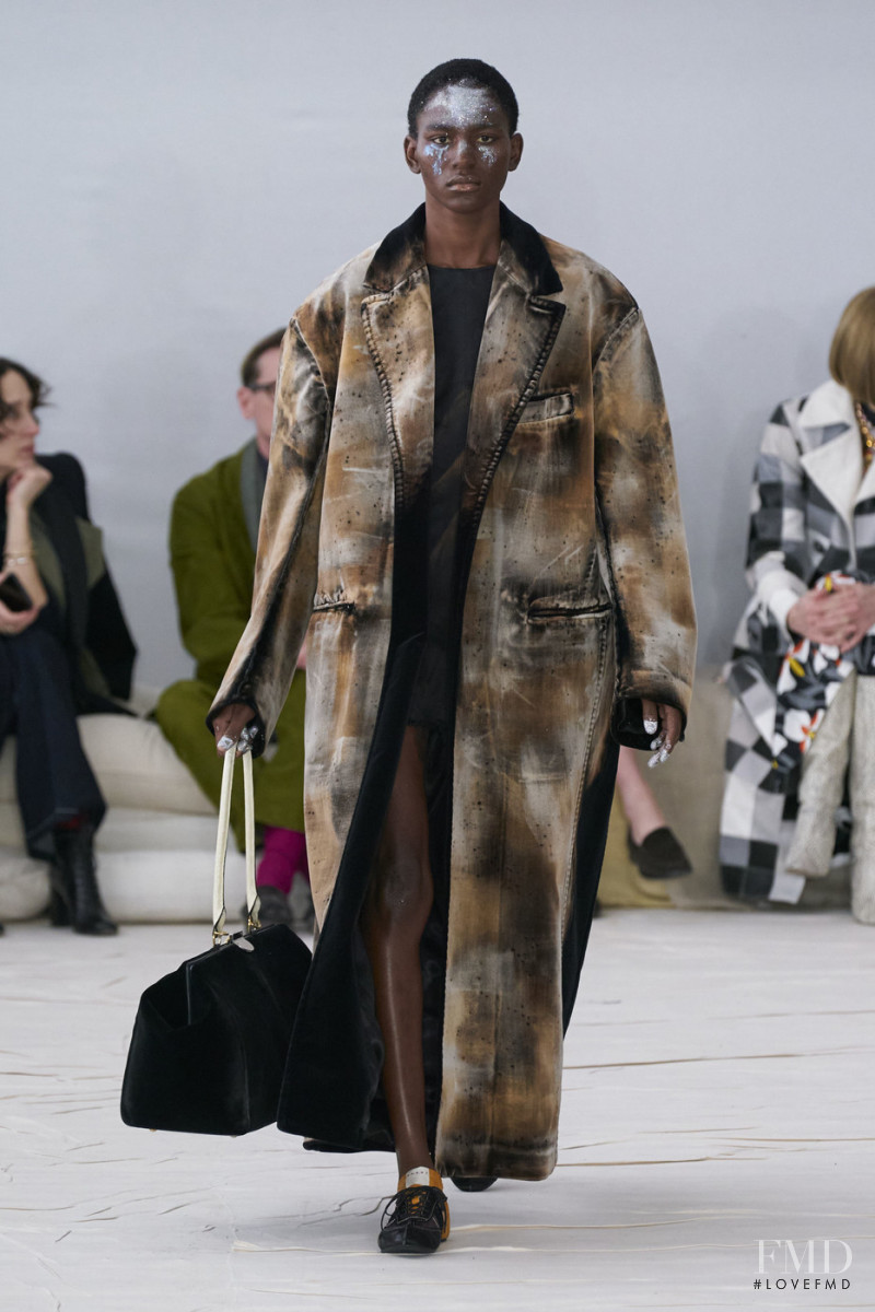 Jannel Samantha Duncan featured in  the Marni fashion show for Autumn/Winter 2020
