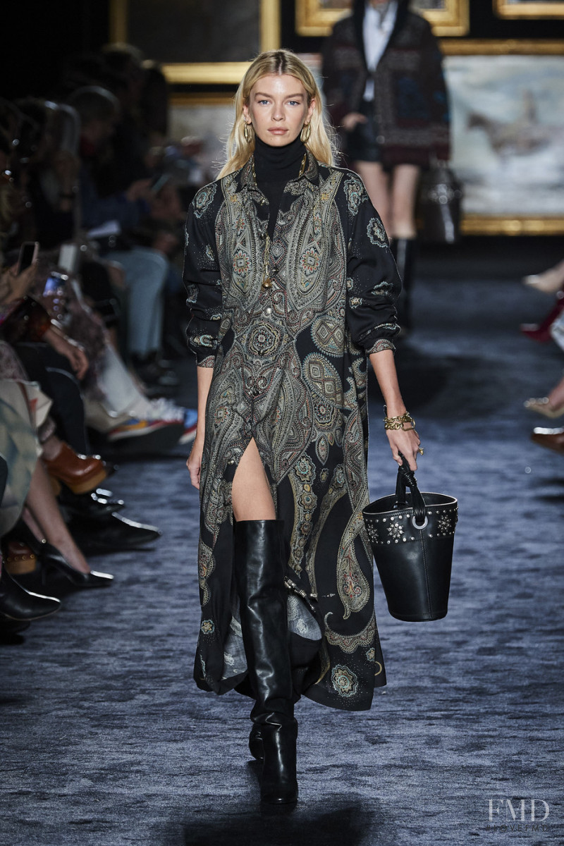Stella Maxwell featured in  the Etro fashion show for Autumn/Winter 2020