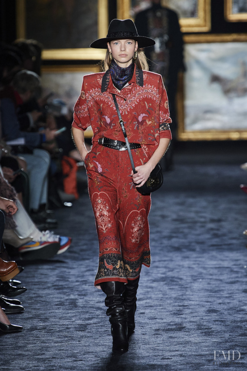 Mathilde Henning featured in  the Etro fashion show for Autumn/Winter 2020