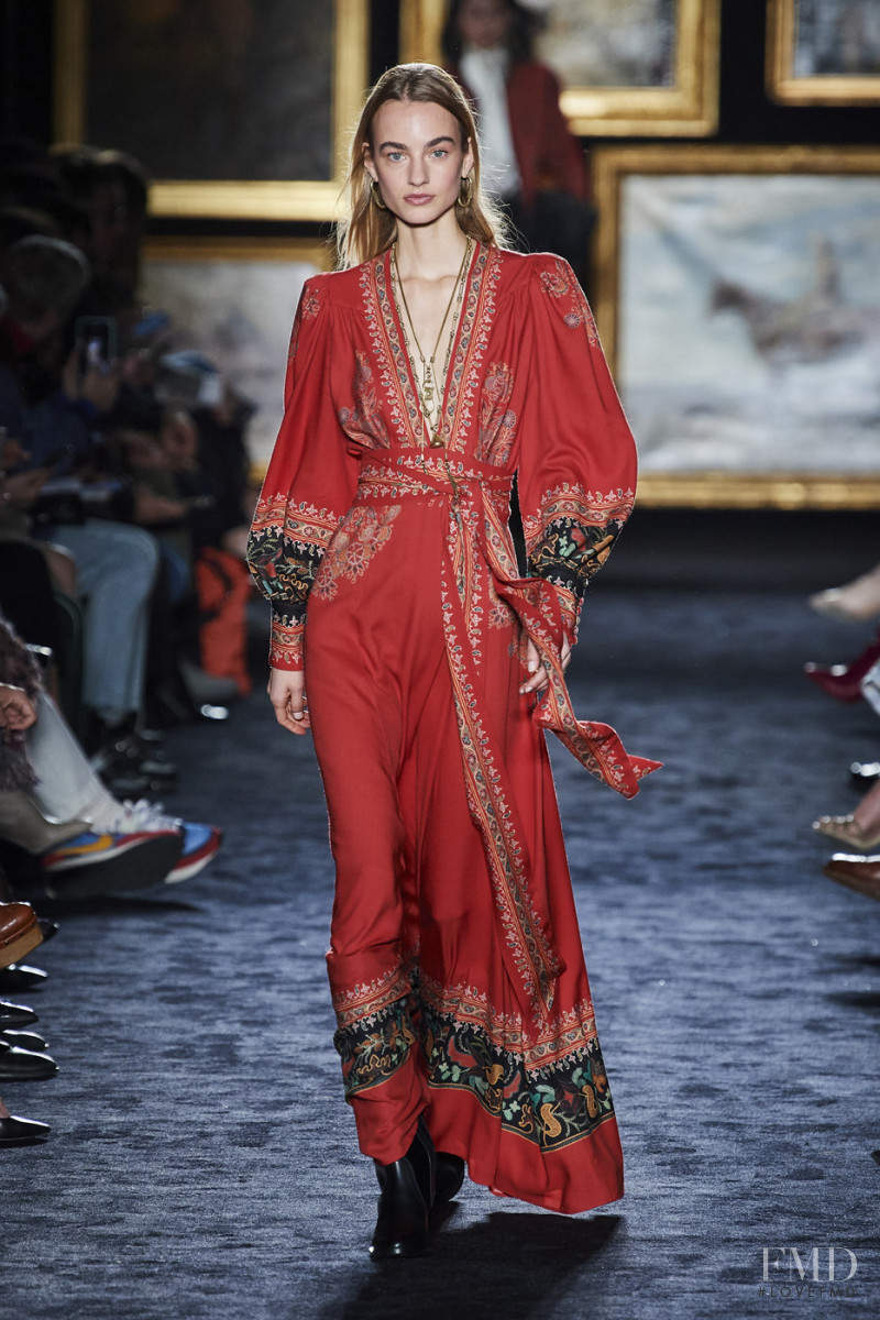 Maartje Verhoef featured in  the Etro fashion show for Autumn/Winter 2020