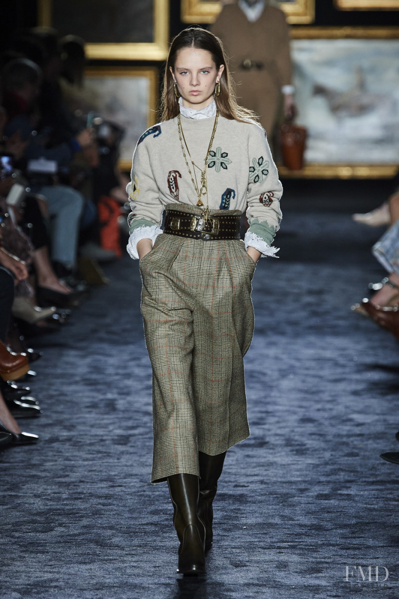Giselle Norman featured in  the Etro fashion show for Autumn/Winter 2020