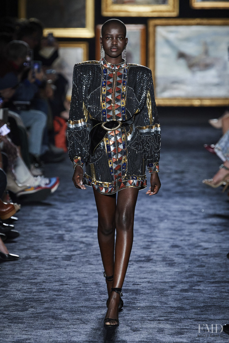 Adut Akech Bior featured in  the Etro fashion show for Autumn/Winter 2020