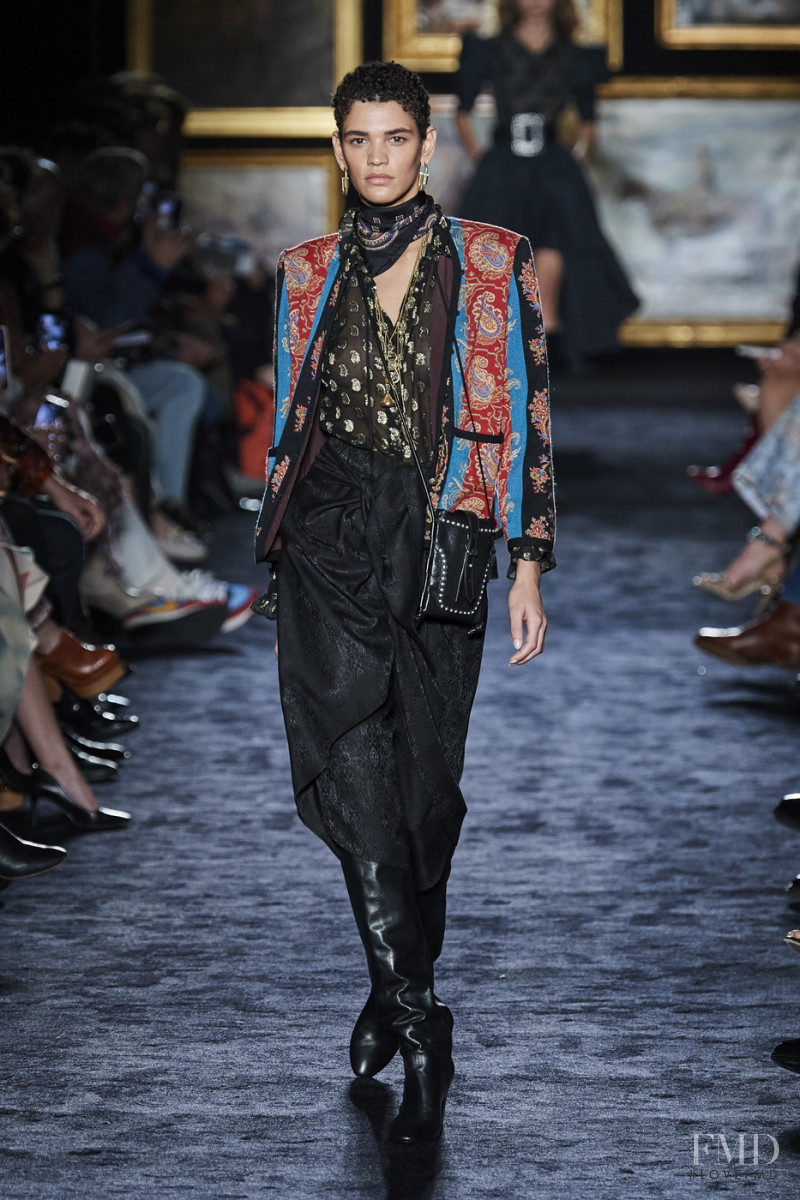 Kerolyn Soares featured in  the Etro fashion show for Autumn/Winter 2020