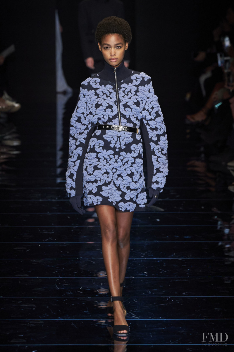 Blesnya Minher featured in  the Sportmax fashion show for Autumn/Winter 2020