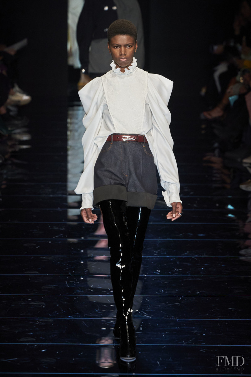 Yorgelis Marte featured in  the Sportmax fashion show for Autumn/Winter 2020