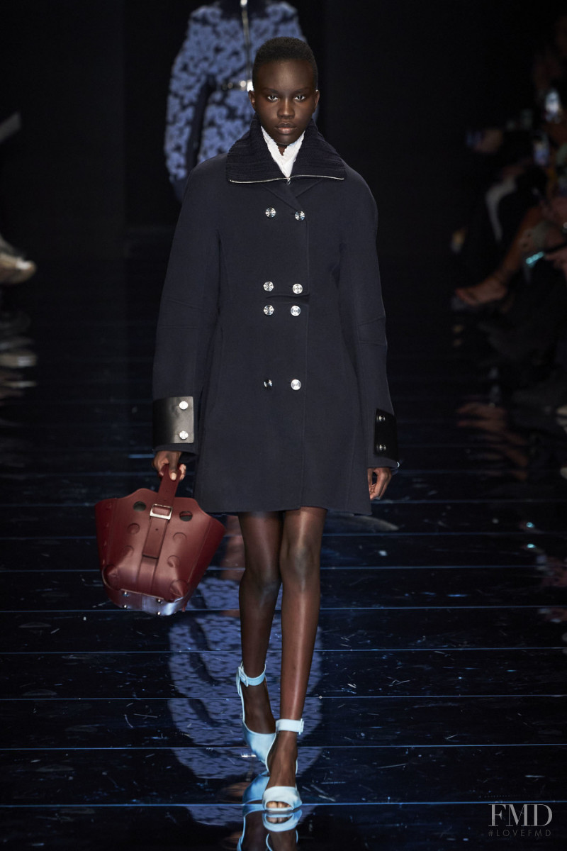 Achenrin Madit featured in  the Sportmax fashion show for Autumn/Winter 2020