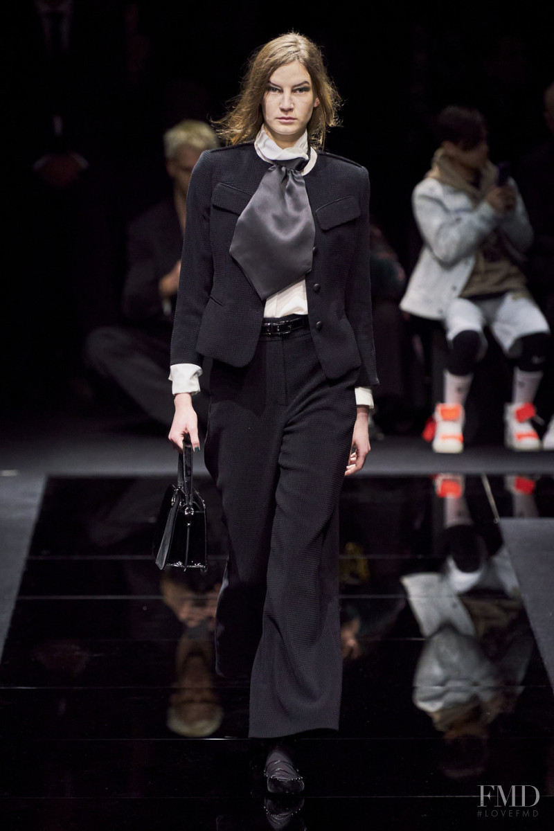 Alise Daugale featured in  the Emporio Armani fashion show for Autumn/Winter 2020