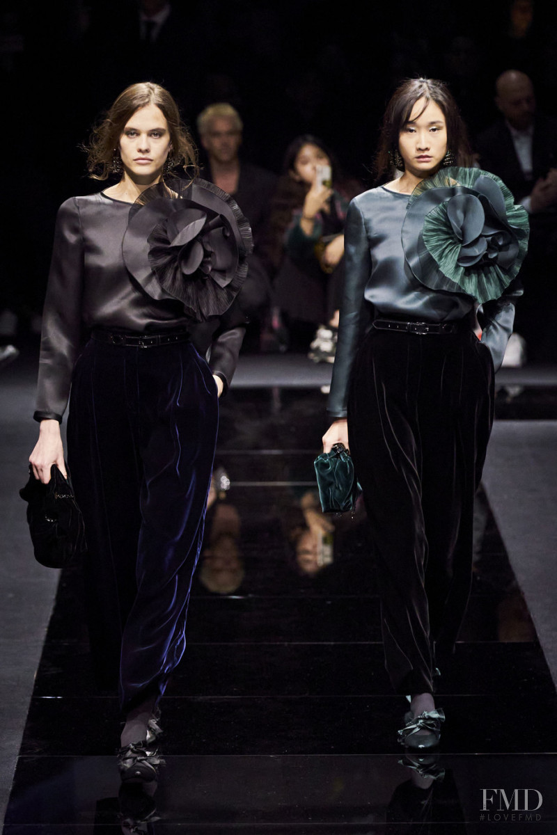 Kaci Beh featured in  the Emporio Armani fashion show for Autumn/Winter 2020