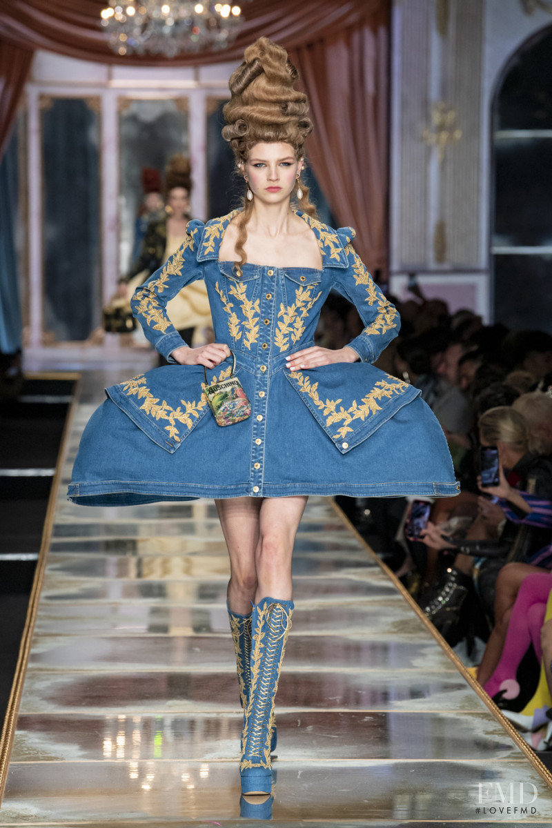 Deirdre Firinne featured in  the Moschino fashion show for Autumn/Winter 2020