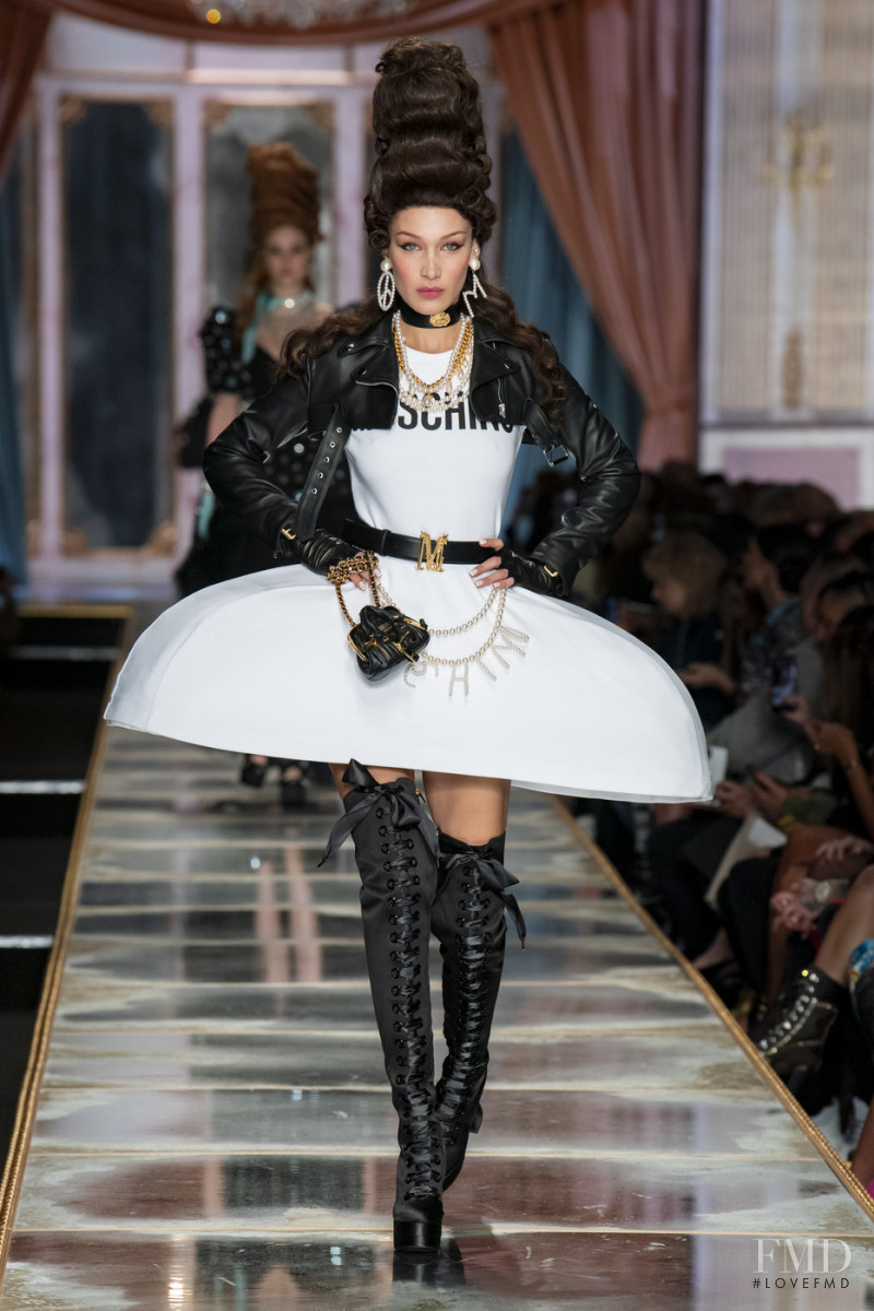 Bella Hadid featured in  the Moschino fashion show for Autumn/Winter 2020