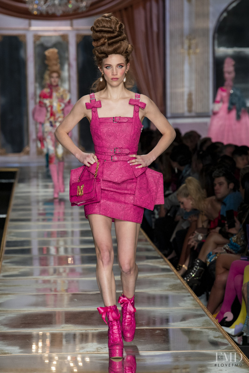 Rebecca Leigh Longendyke featured in  the Moschino fashion show for Autumn/Winter 2020
