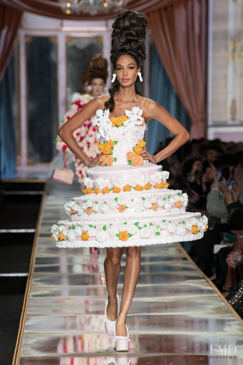 Joan Smalls featured in  the Moschino fashion show for Autumn/Winter 2020
