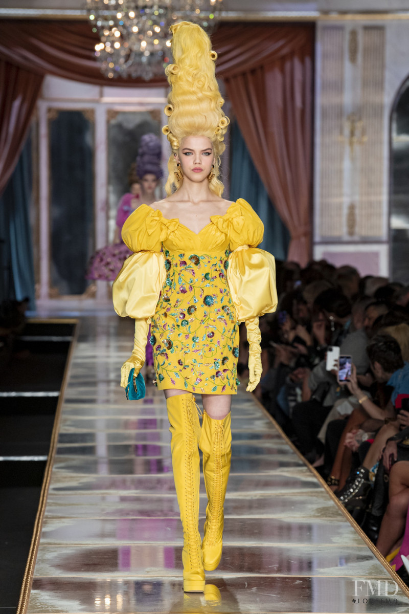 Sofia Sofochka Pletneva featured in  the Moschino fashion show for Autumn/Winter 2020