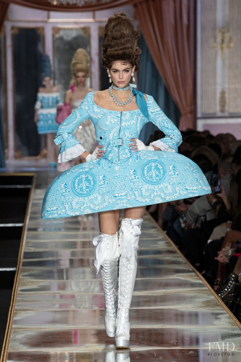 Kaia Gerber featured in  the Moschino fashion show for Autumn/Winter 2020
