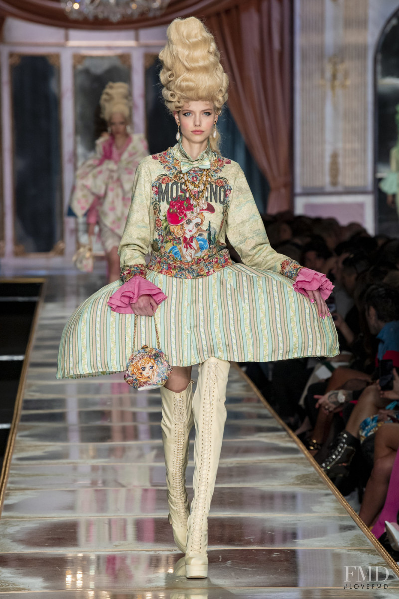 Mathilde Henning featured in  the Moschino fashion show for Autumn/Winter 2020