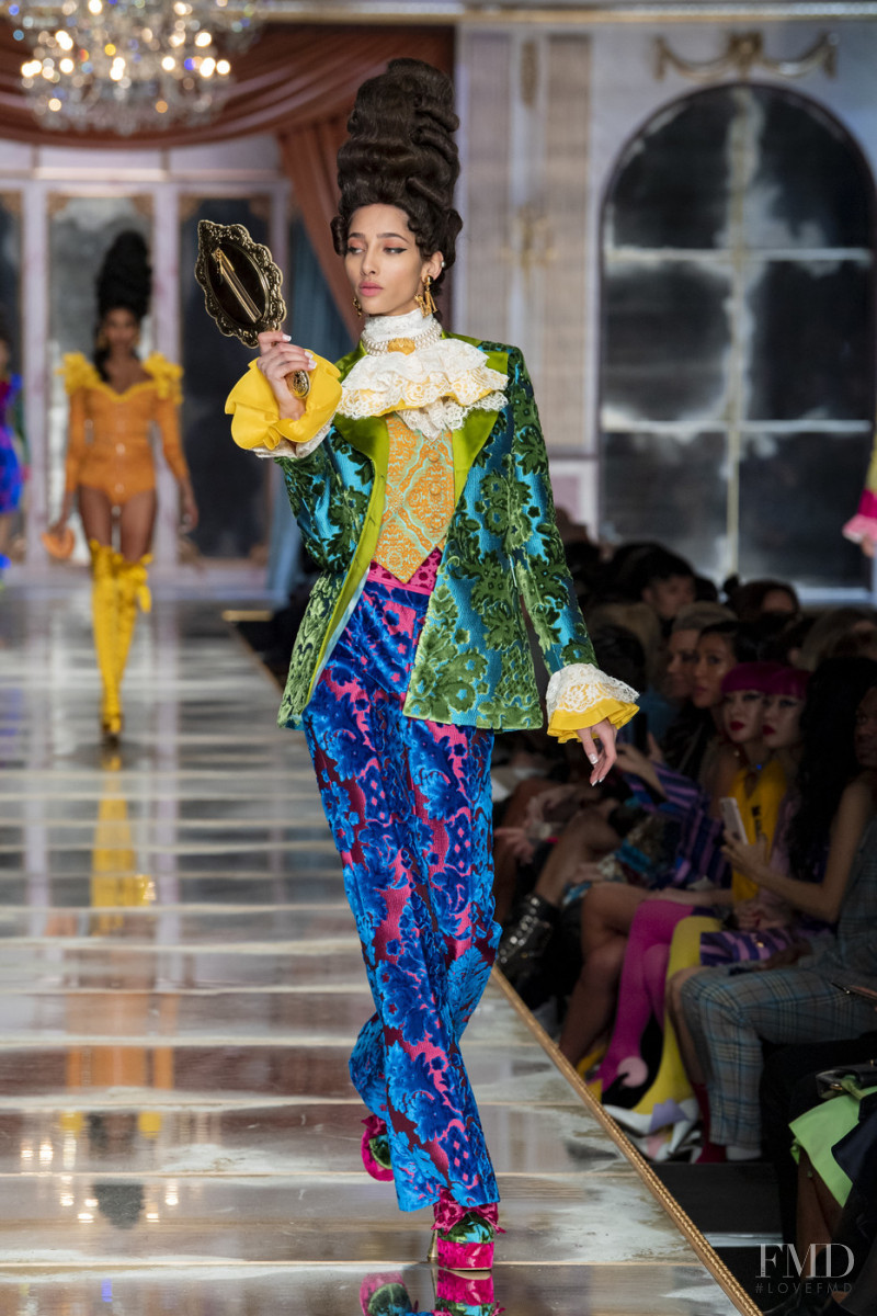 Yasmin Wijnaldum featured in  the Moschino fashion show for Autumn/Winter 2020
