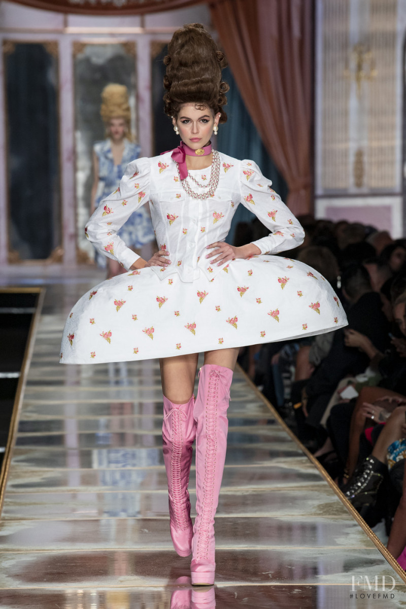 Kaia Gerber featured in  the Moschino fashion show for Autumn/Winter 2020
