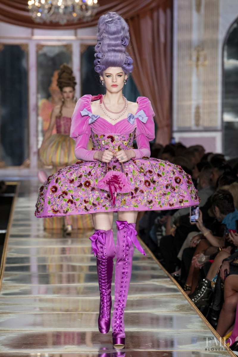 Hannah Elyse featured in  the Moschino fashion show for Autumn/Winter 2020