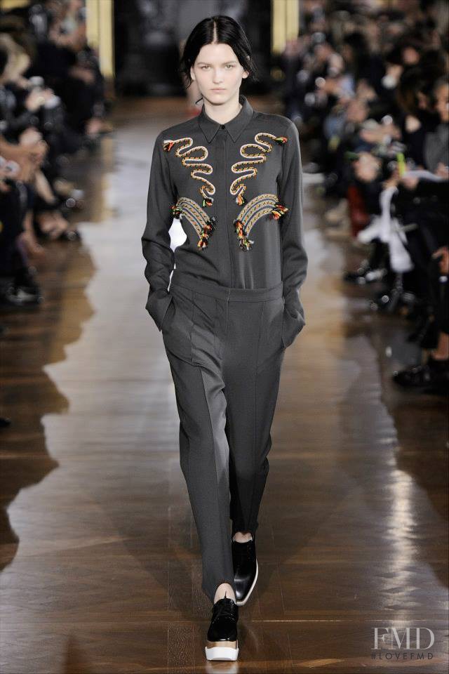 Katlin Aas featured in  the Stella McCartney fashion show for Autumn/Winter 2014