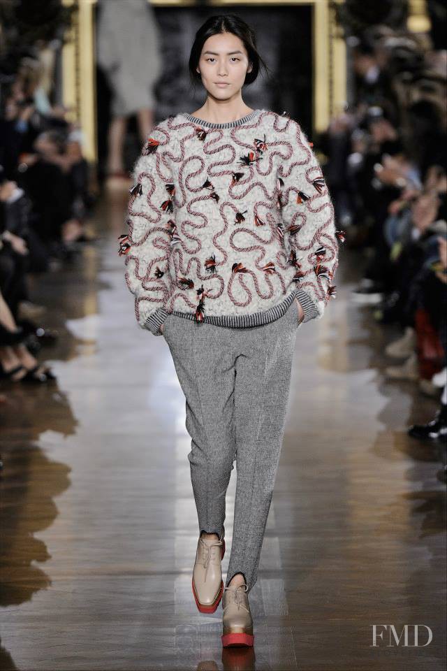 Liu Wen featured in  the Stella McCartney fashion show for Autumn/Winter 2014