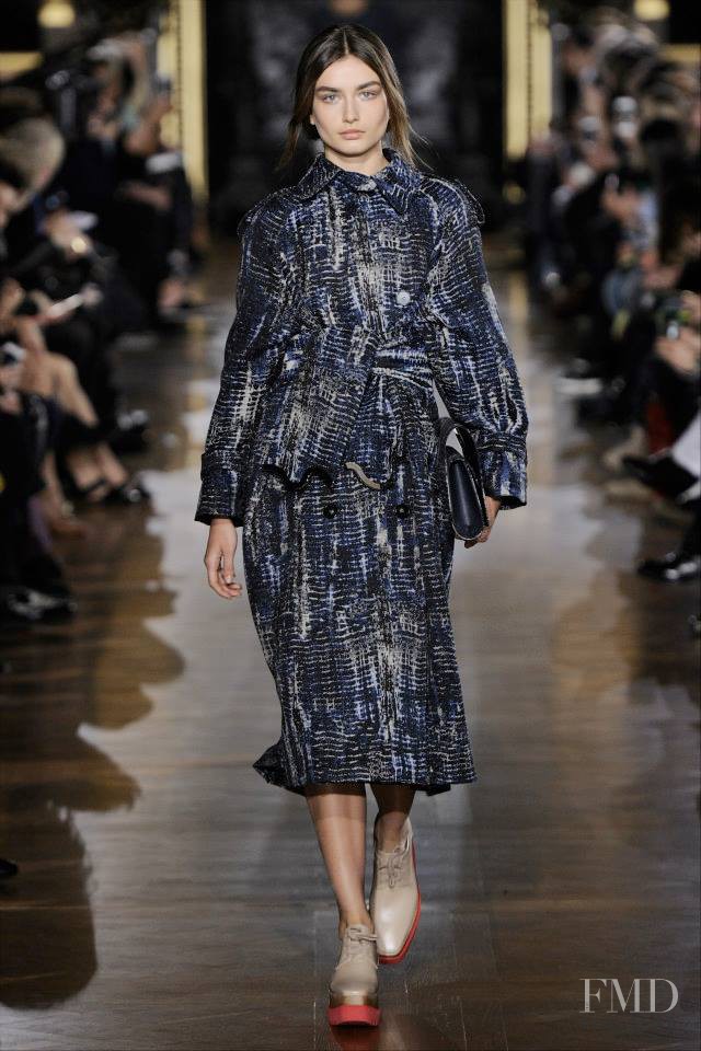 Andreea Diaconu featured in  the Stella McCartney fashion show for Autumn/Winter 2014
