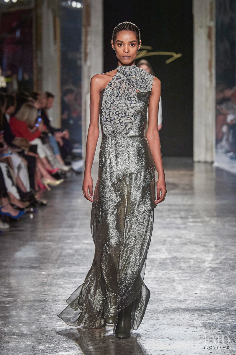 Malika Louback featured in  the Genny fashion show for Autumn/Winter 2020