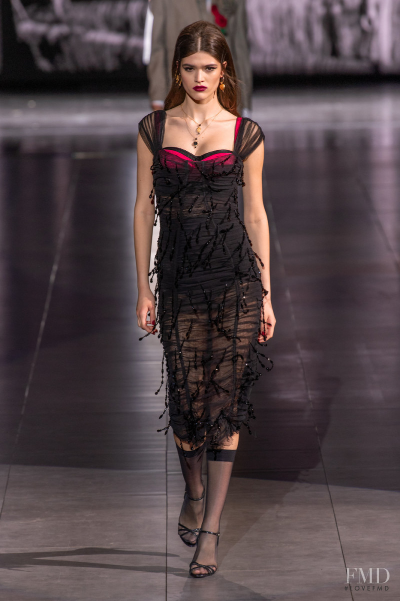 Alexandra Maria Micu featured in  the Dolce & Gabbana fashion show for Autumn/Winter 2020