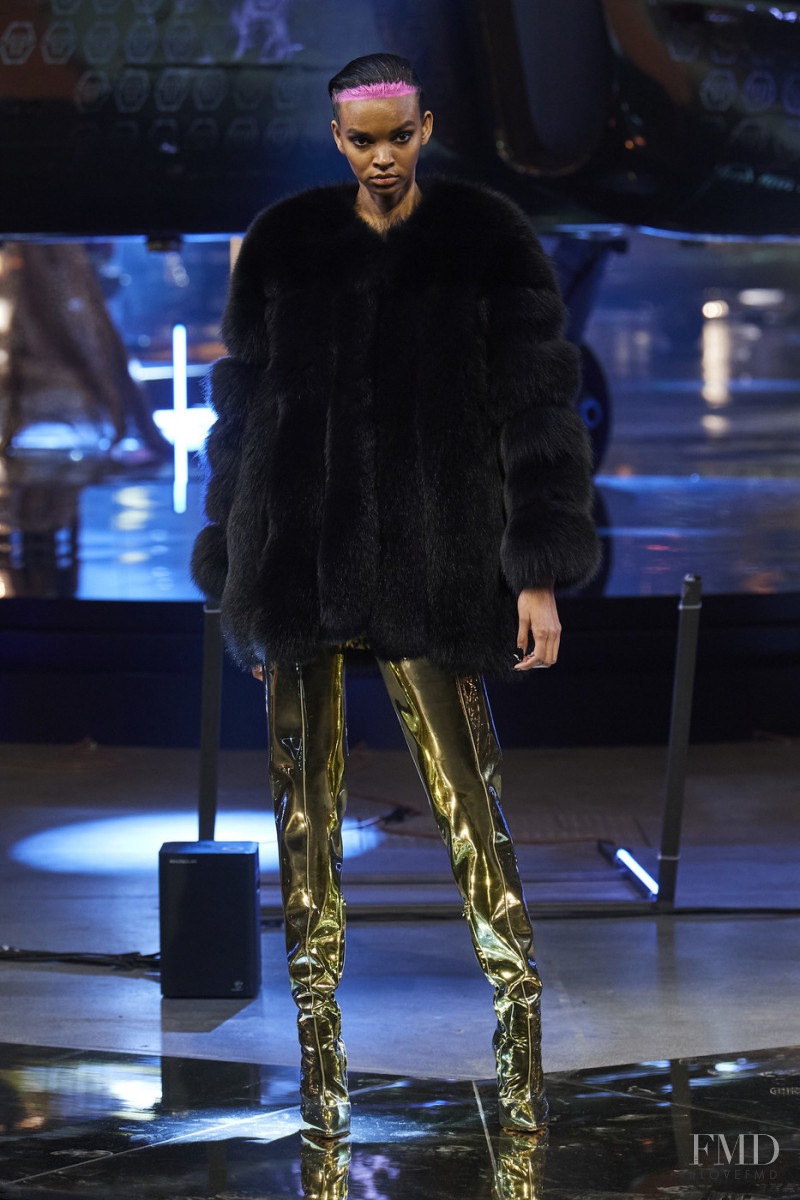 Djenice Duarte Silva featured in  the Philipp Plein fashion show for Autumn/Winter 2020