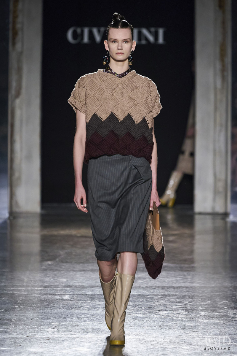 Daniela Kocianova featured in  the Cividini fashion show for Autumn/Winter 2020